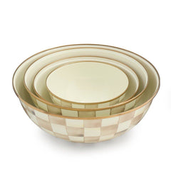 Mocha Check Small Everyday Bowl