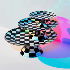 Courtly Check Mini Pedestal Platter by Mackenzie-Childs